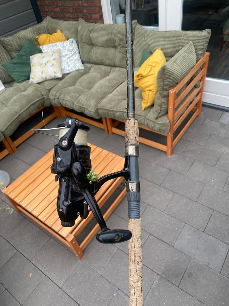 Prima karperhengel inclusief molen -, nog goed bruikbaar, Watersport en Boten, Ophalen of Verzenden, Gebruikt, Werphengel