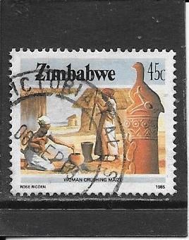 Zimbabwe maïsbereiding, Ophalen of Verzenden, Zimbabwe, Gestempeld