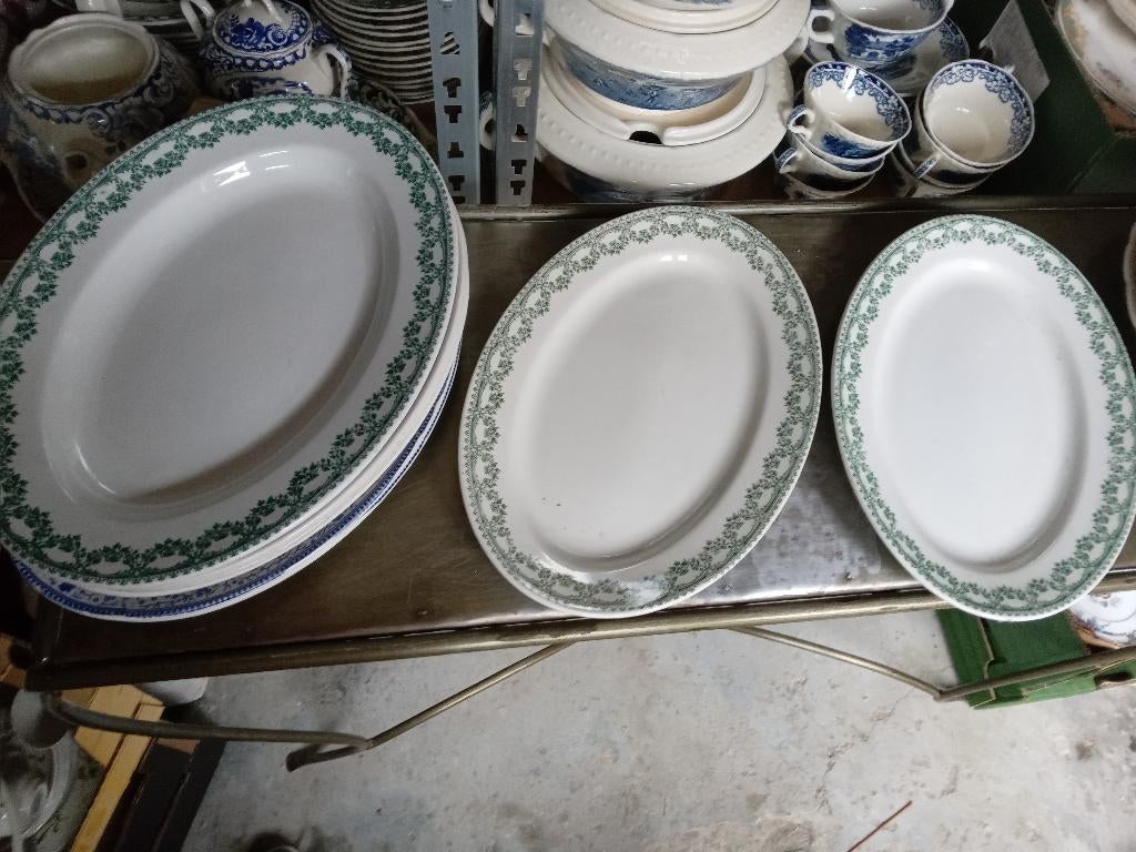 2 de set van 9 ovalen serveerschalen boch of boch keralux, Ophalen of Verzenden