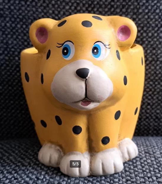 Cheeta bloempot, Rond, Ophalen of Verzenden, Aardewerk, Minder dan 40 cm