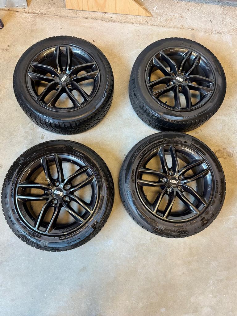 Orginele BBS set met winterset, 6,5mm profieldiepte, Ophalen, 215 mm, 17 inch, Winterbanden