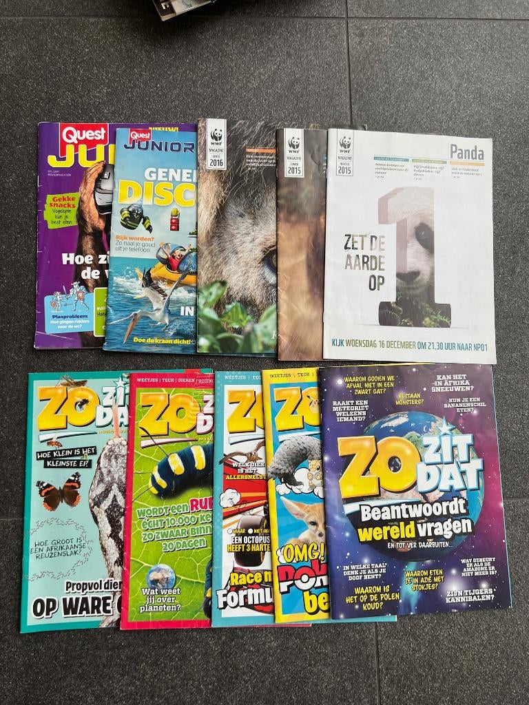10 x verschillende tijdschriften stoer panda, Ophalen