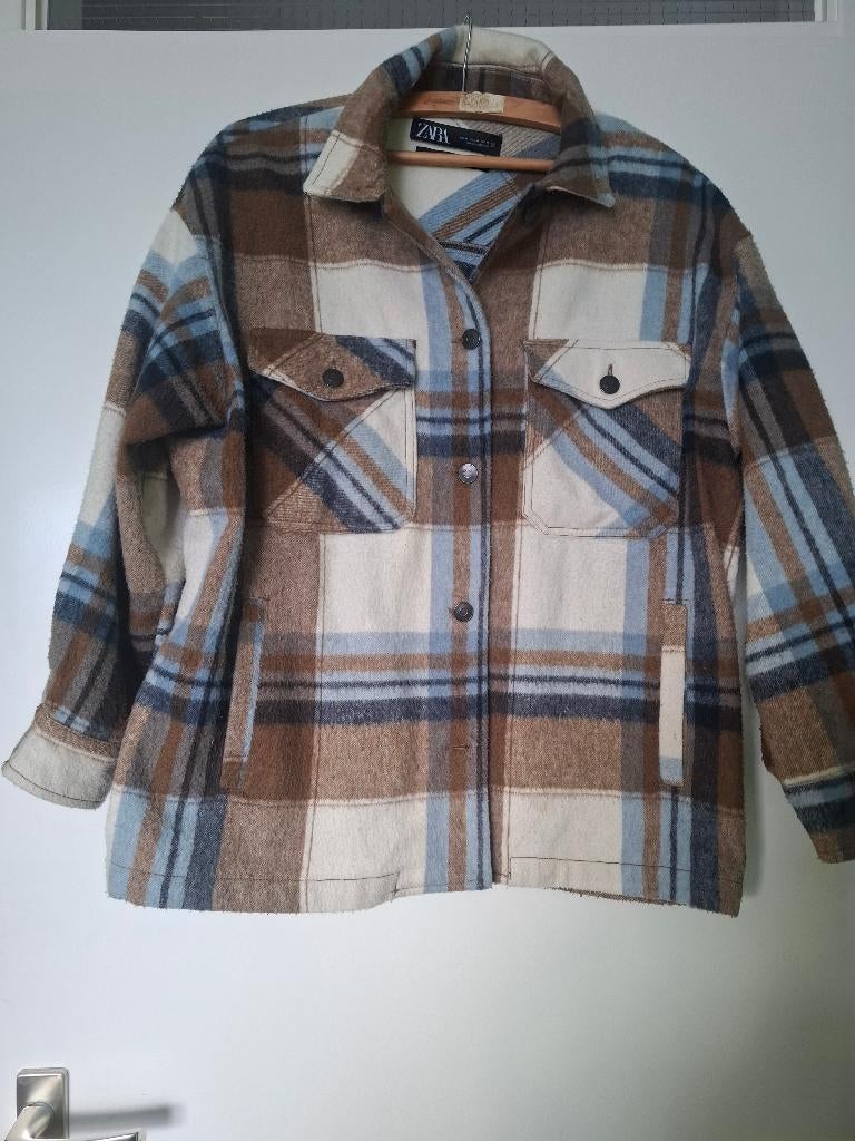 Geruite jasje winter overhemd blouse Zara maat M, Zara, Verzenden, Gedragen, Maat 38/40 (M)
