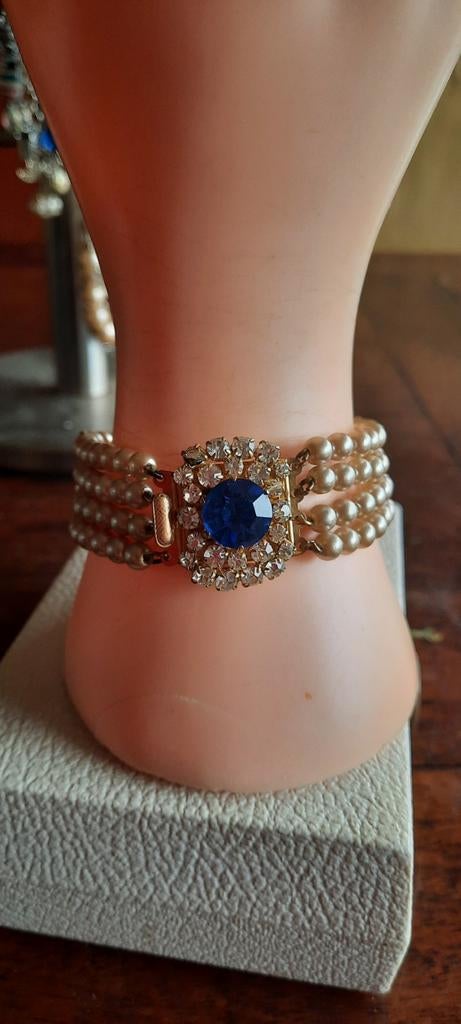 Vintage armband met parels,Pierre Cardin, /lady Diana., Ophalen of Verzenden, Overige materialen, Armband