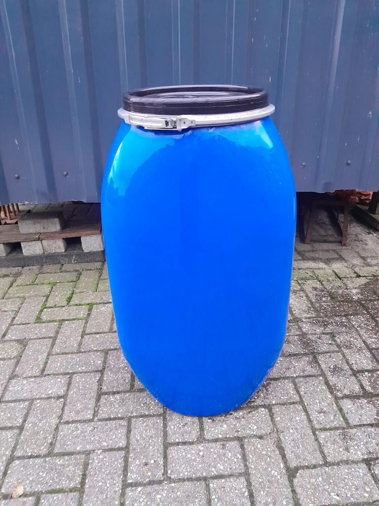 Blauwe tonnen, 75 tot 150 liter, Ophalen, Zo goed als nieuw, Kunststof