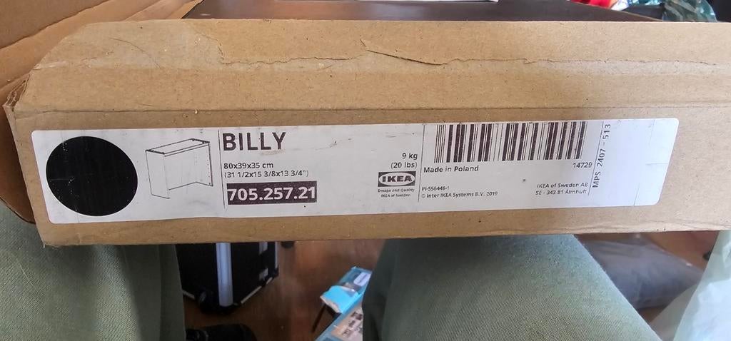 Ikea Billy Boekenkast - Zwartbruin, Huis en Inrichting, Kasten | Boekenkasten, Zo goed als nieuw, 50 tot 100 cm, Minder dan 100 cm