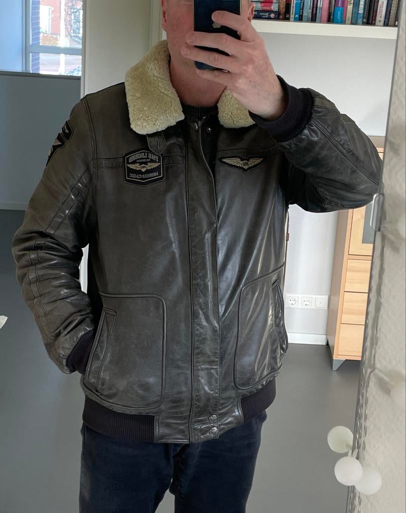 PME Legend leren bomber jack Hudson XXL, Ophalen of Verzenden, Zo goed als nieuw, Overige maten, Bruin
