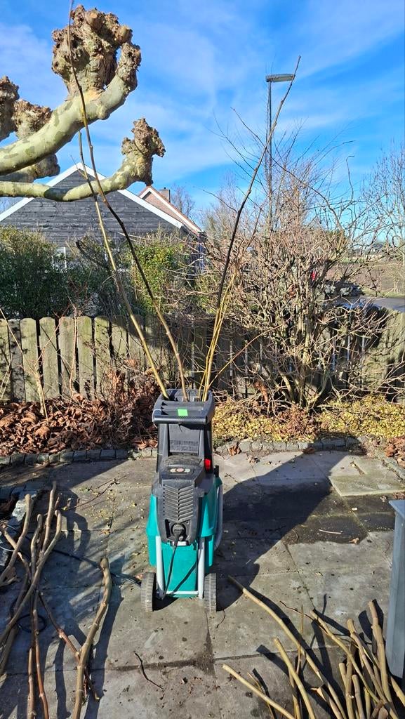 Elektrische Hakselaar Bosch TE HUUR, Tuin en Terras, Hakselaars, Gebruikt, Elektrisch, Met opvangbak, Ophalen