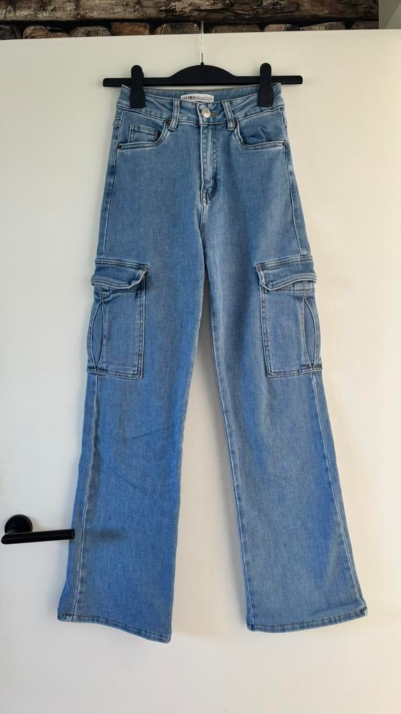 Nieuw blauw spijkerbroek maat 34 Vs. Miss Hoge taille, Ophalen of Verzenden, Nieuw, Blauw, W27 (confectie 34) of kleiner