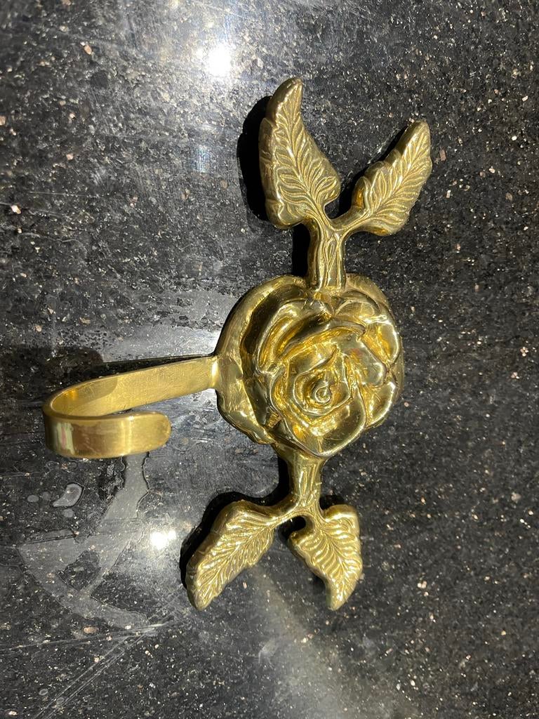 Gouden Gordijnhaak Roos Design, Ophalen of Verzenden, Zo goed als nieuw