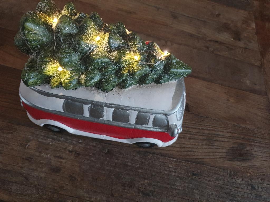 kerst bus vw volkswagen t1 look met kerstman en boom, Ophalen