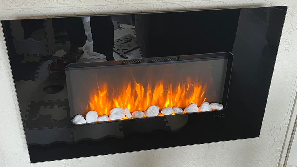 MOA elektrische sfeerhaard met verwarming, Ophalen, Zo goed als nieuw, Hangende haard, Elektrische haard