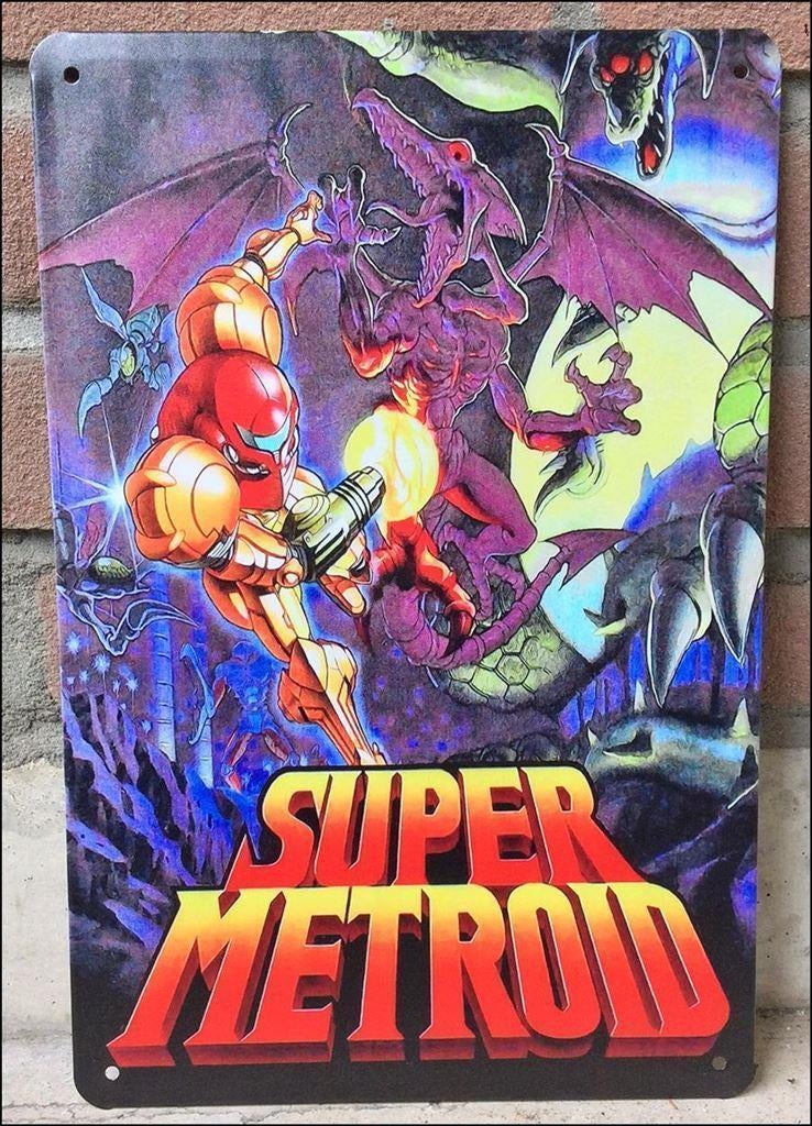Copy of SUPER METROID Metalen Wandbord Poster snes nintendo, Avontuur en Actie, 1 speler, Nieuw, Ophalen of Verzenden