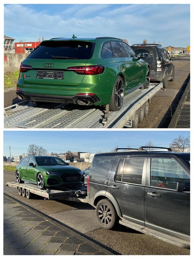 Exclusief autotransport | Verzekerd  | Europa | Haal Breng |, Met chauffeur, Aanhangwagen