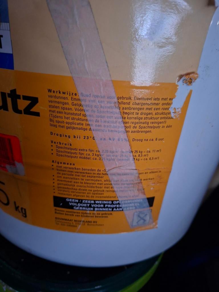 Spachtelputz van boumaat, Doe-het-zelf en Verbouw, Ophalen of Verzenden, Wit