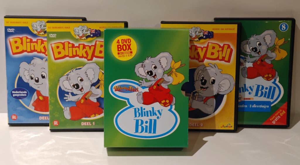 Blinky Bill – 4 DVD Box koala kind animatie tekenfilm, Alle leeftijden, Ophalen of Verzenden, Zo goed als nieuw, Tv fictie