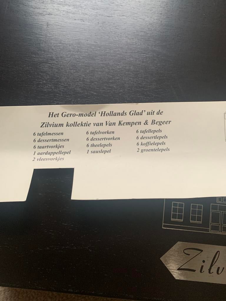 Verzilverde 6 delige bestekcassette, Antiek en Kunst, Ophalen of Verzenden