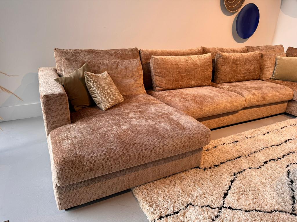 Hoekbank Popoline Easy Sofa in zachte stof in u vorm, Ophalen, Easy Sofa, Info@mokana.nl, Nieuw