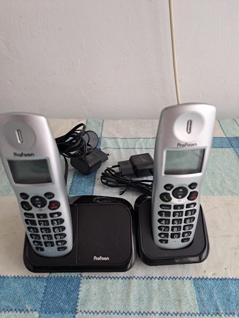 Profoon 2 handsets met batterijen, Ophalen of Verzenden, Zo goed als nieuw, 2 handsets