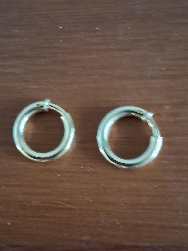 Oorbellen 'gouden' creolen, Ophalen of Verzenden, Goud, Goud