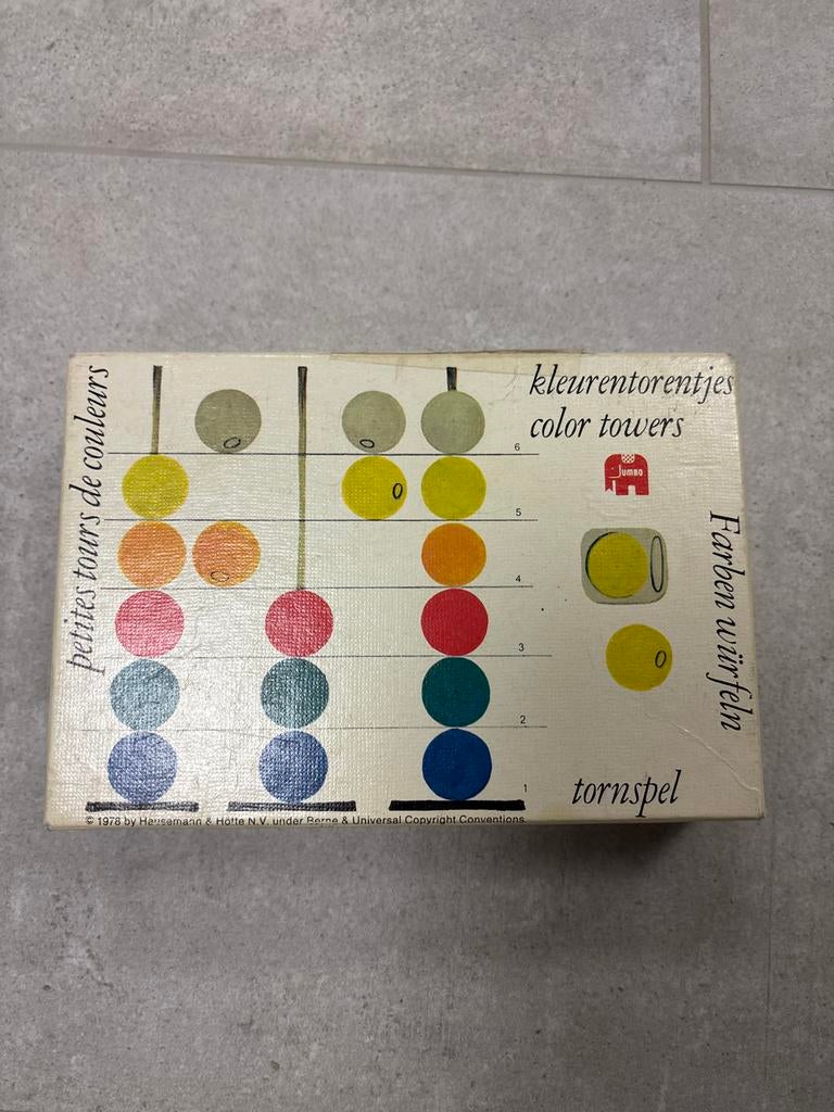 Vintage Kleurentorentjes Color Towers Jumbo, Een of twee spelers, Ophalen of Verzenden, Gebruikt, Reisspel