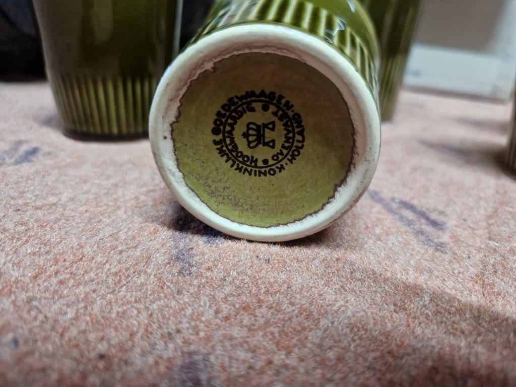 Te koop 4 bekers en een kan van royal goedewaagen,1 beker, Antiek en Kunst, Antiek | Servies los, Ophalen of Verzenden