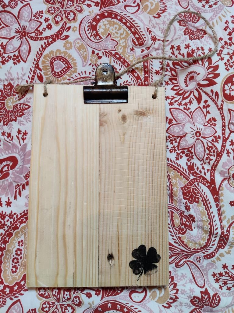 Klein houten klembord met touw, Huis en Inrichting, Woonaccessoires | Wanddecoraties, Gebruikt, Ophalen of Verzenden