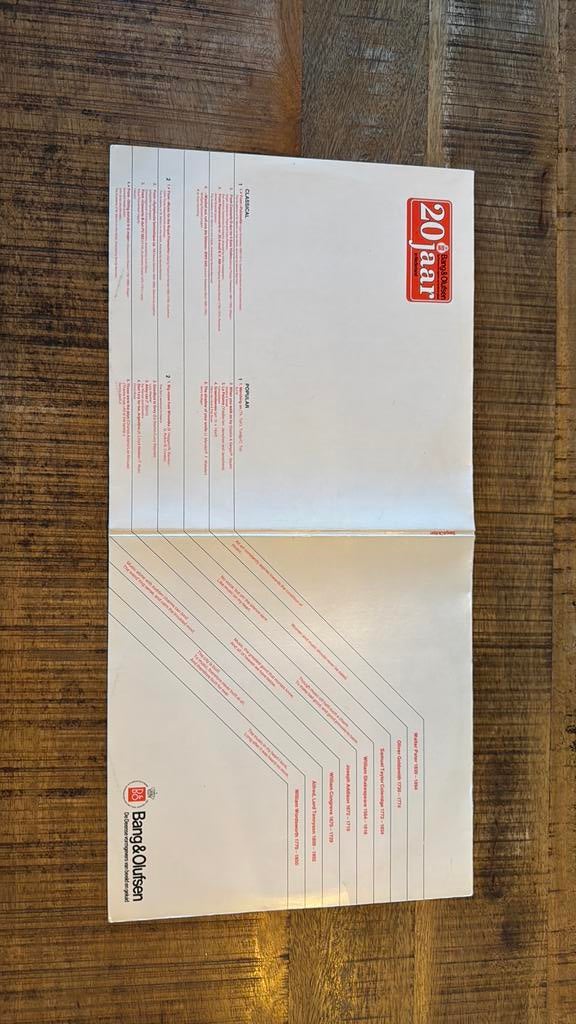 Bang en olufson plaat, Ophalen of Verzenden, Zo goed als nieuw