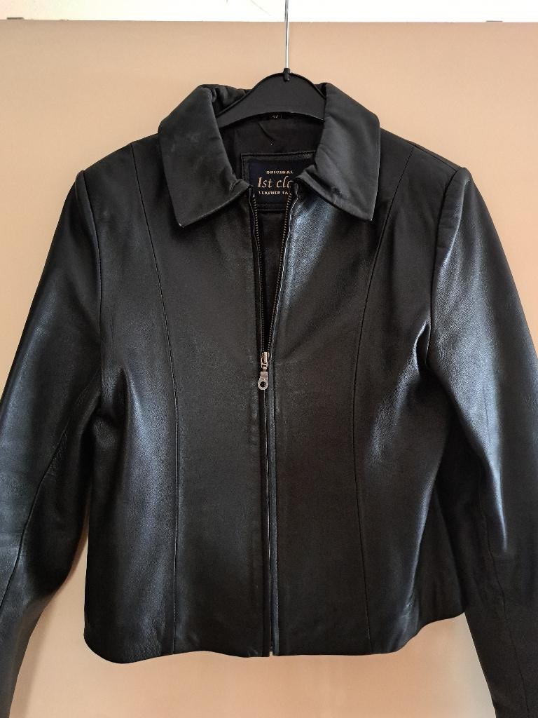 Beautiful soft leather jacket, wear anytime.., Zwart, Ophalen of Verzenden, Jasje, Maat 36 (S)