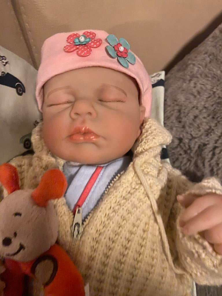 PRACHTIGE REBORN MET STOFFEN LIJFJE, Verzamelen, Poppen, Ophalen of Verzenden, Nieuw, Levensecht of Reborn