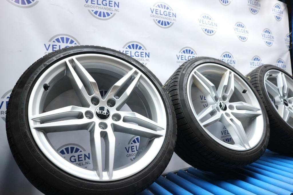 Original Audi A5 S5 8W 19 inch winterset winterbanden 5x112, 19 inch, Gebruikt, 255 mm, Banden en Velgen