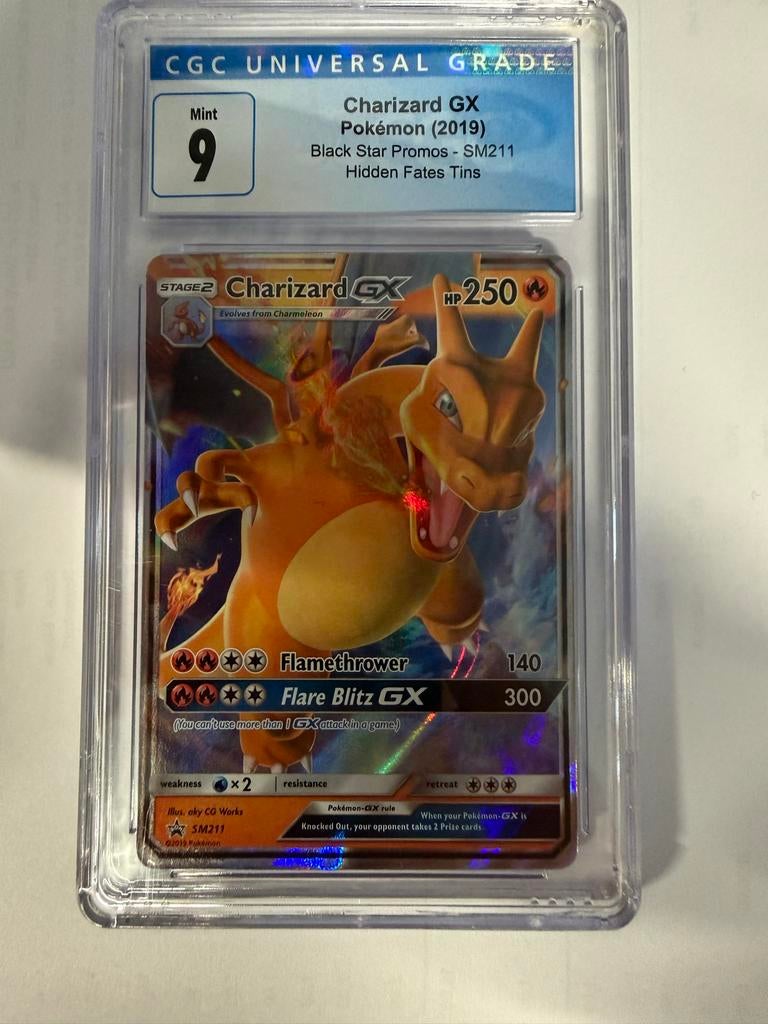 Charizard GX Black Star Promo 2019 CSG 9, Ophalen of Verzenden, Zo goed als nieuw, Losse kaart, Foil