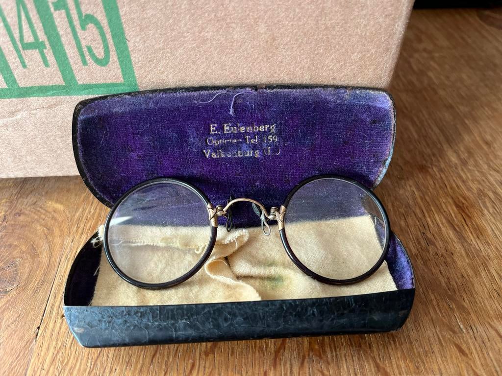 Vintage Neusbrilletje Opticien Eulenberg Valkenburg, Ophalen of Verzenden, Dames
