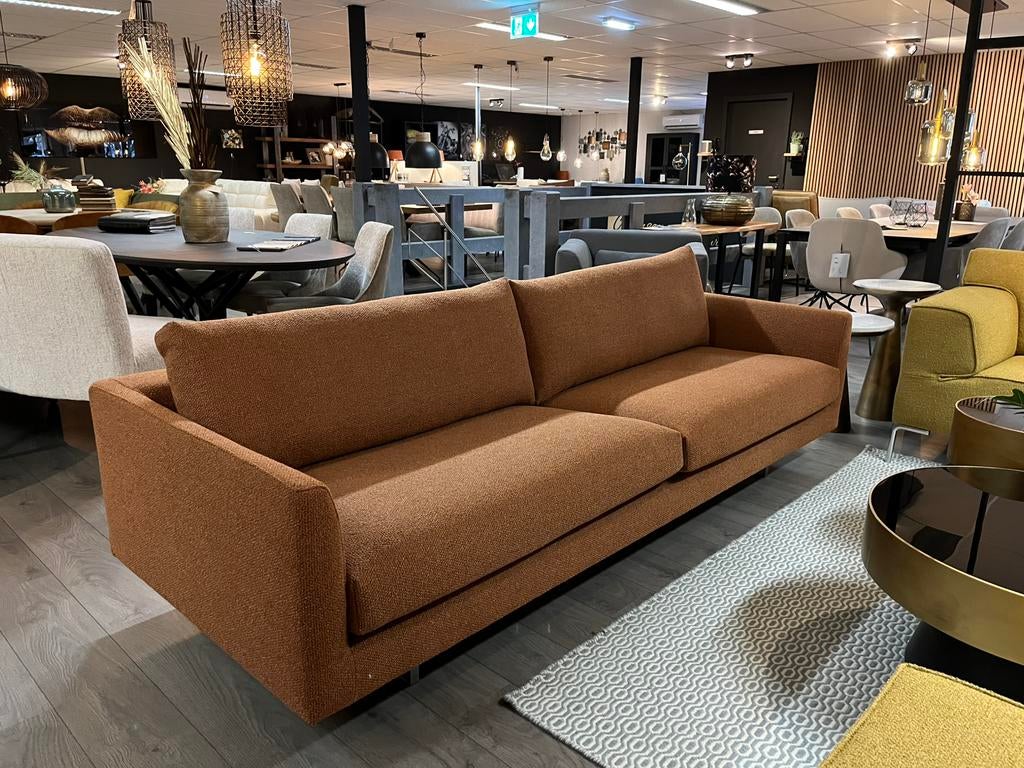 Montis Axel ploegstof Monza, Huis en Inrichting, Banken | Bankstellen, 75 tot 100 cm, Zo goed als nieuw, Rechte bank, Metaal