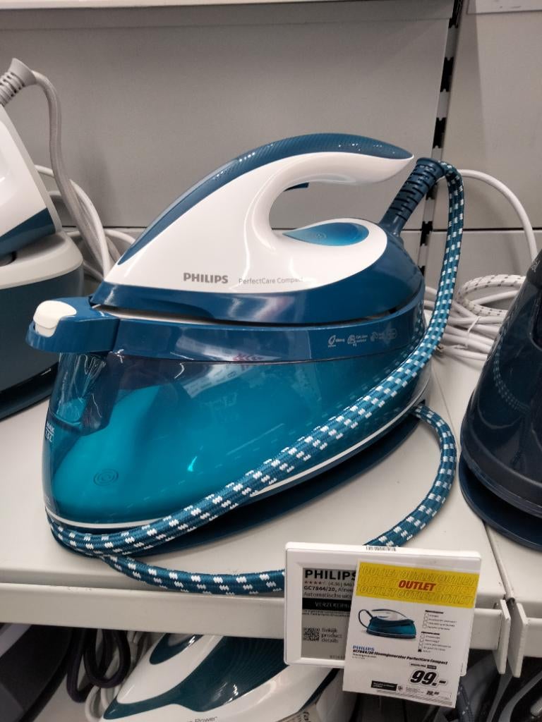 PHILIPS GC7844/20 Stoomgenerator PerfectCare Compact, Ophalen, Nieuw, Strijkijzer met snoer