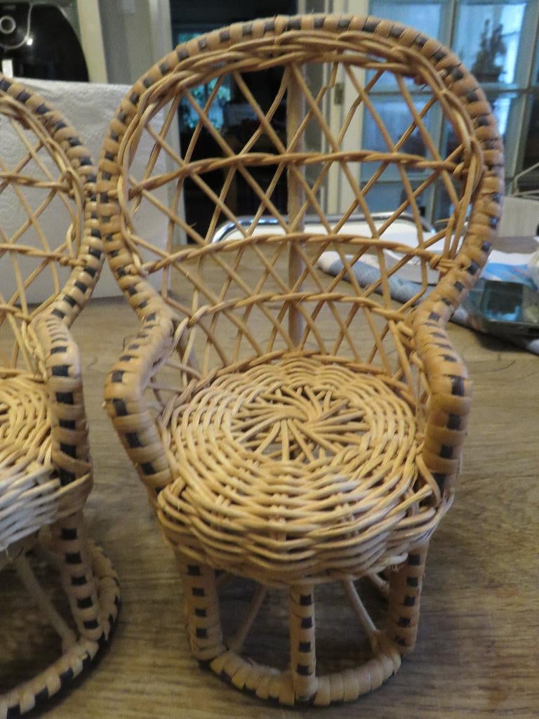 vintage Barbie Fleur rieten Pauwstoel, Ophalen of Verzenden, Gebruikt, Accessoires