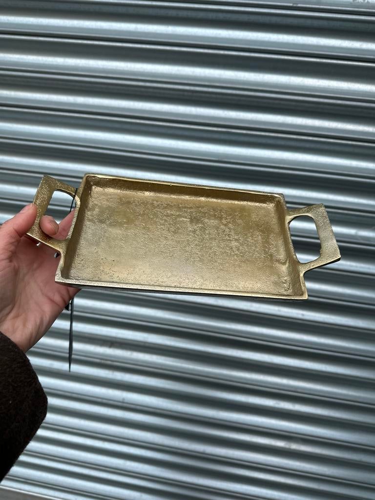 Diga Colmore Dienblad Ruw Nikkel 28x14 cm - Nieuw!, Huis en Inrichting, Ophalen of Verzenden, Nieuw, Rechthoekig, Metaal