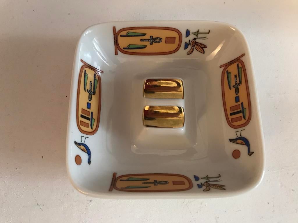 Asbak porselein Limoges Egypte, Ophalen of Verzenden, Zo goed als nieuw, Asbak