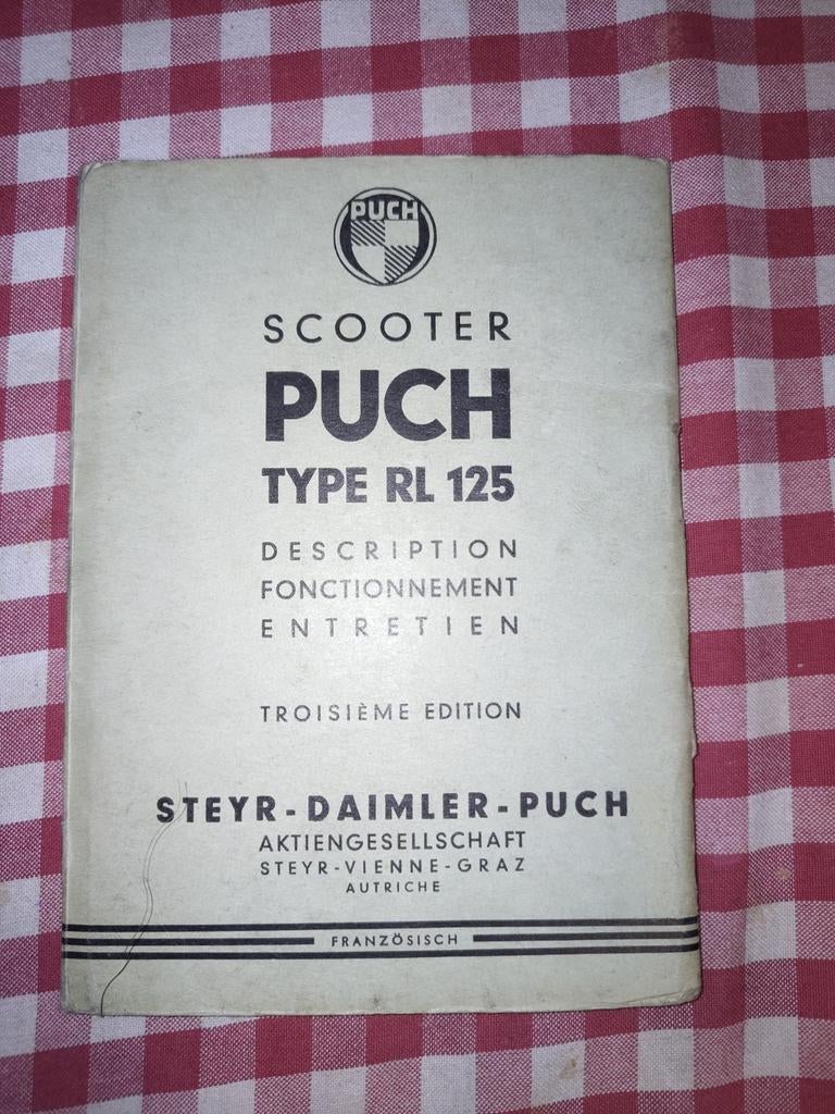 Scooter Puch RL 125 handleiding, Ophalen of Verzenden, Gebruikt