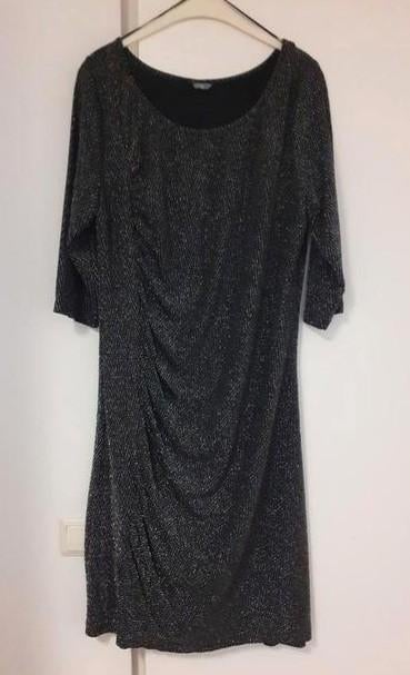 glitter jurk zwart  ,hemdjurk ,bolero ,rok ,jasjes, Ophalen of Verzenden, Maat 46/48 (XL) of groter, Zwart