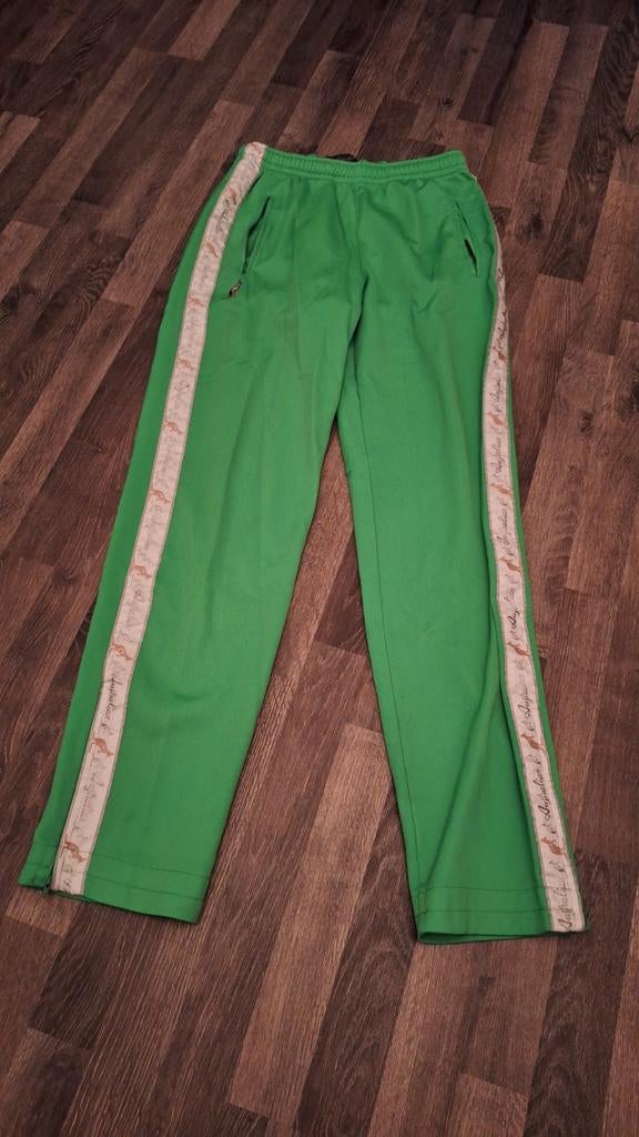 Australian broek kawasaki groen met wit/zilveren bies, Ophalen of Verzenden, Zo goed als nieuw