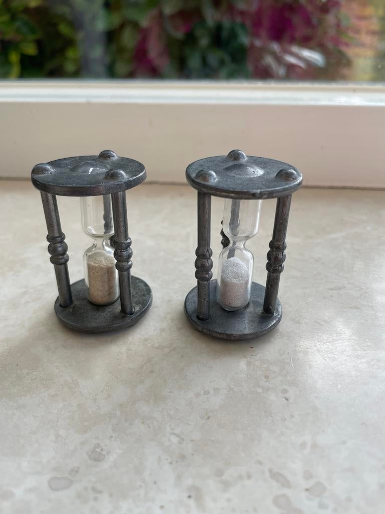 Set van 2 zandlopers - decoratief en functioneel, Ophalen of Verzenden