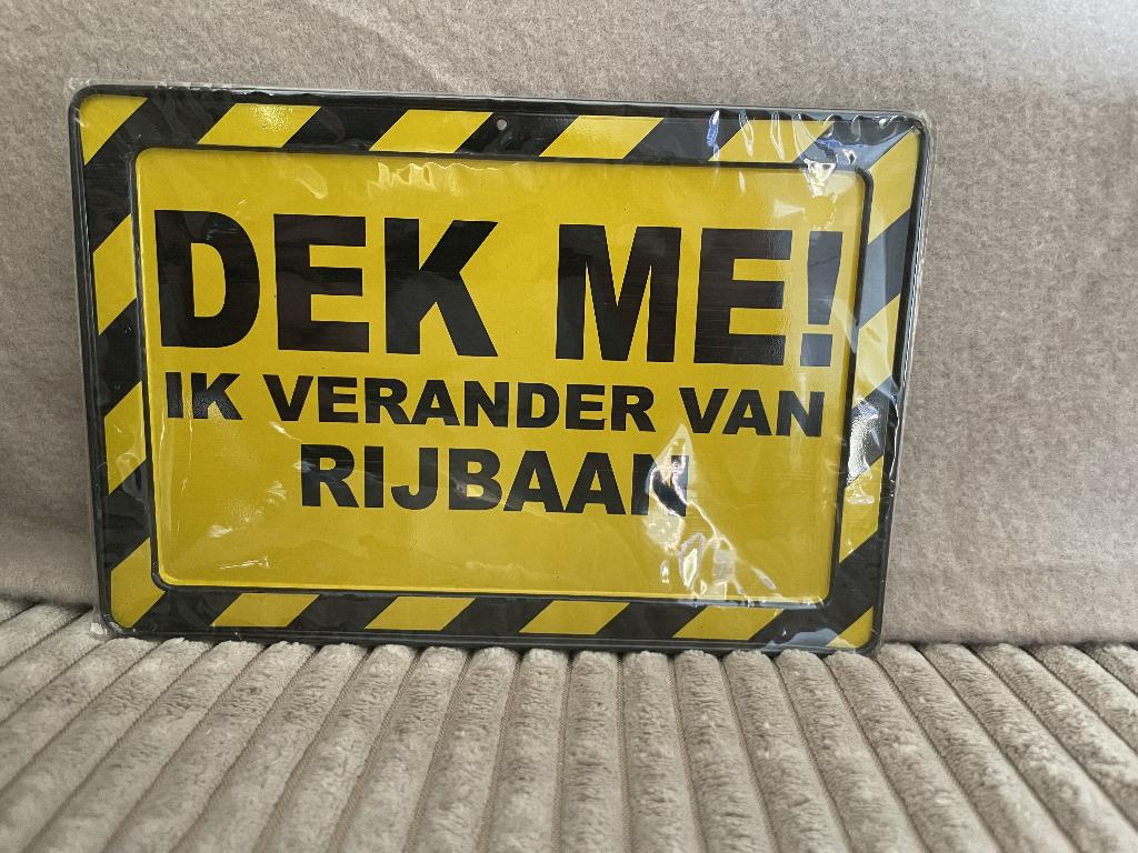 Dek me !! ,metalen giftcard, Ophalen of Verzenden, Www.pand50.nl, Info@pand50.nl, Printer29BCoevorden