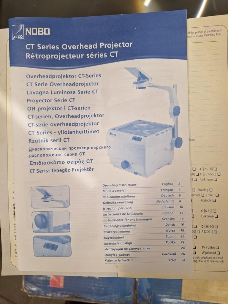 NOBO CT Series Overhead Projector 211CT, Ophalen of Verzenden