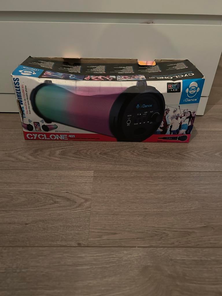 IDance Cyclone 401 Bluetooth Speaker met Verlichting & Micro, Ophalen of Verzenden, Nieuw, Overige typen, Overige merken