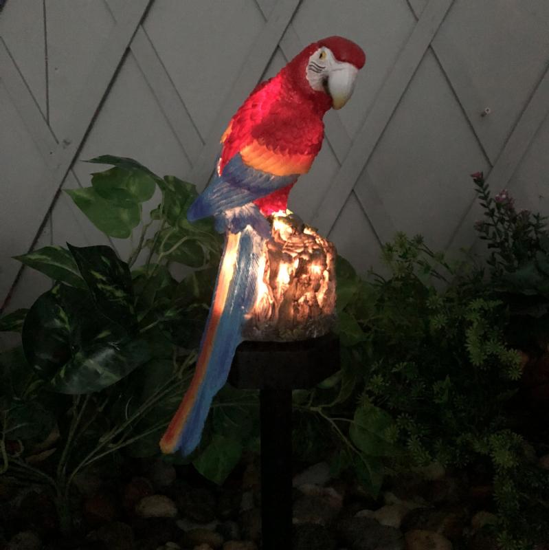 Lichtgevende Kunst Papegaai Tuin Decoratie Solar Lamp Vogel, Tuin en Terras, Tuinbeelden, Verzenden, Nieuw, Kunststof, Dierenbeeld