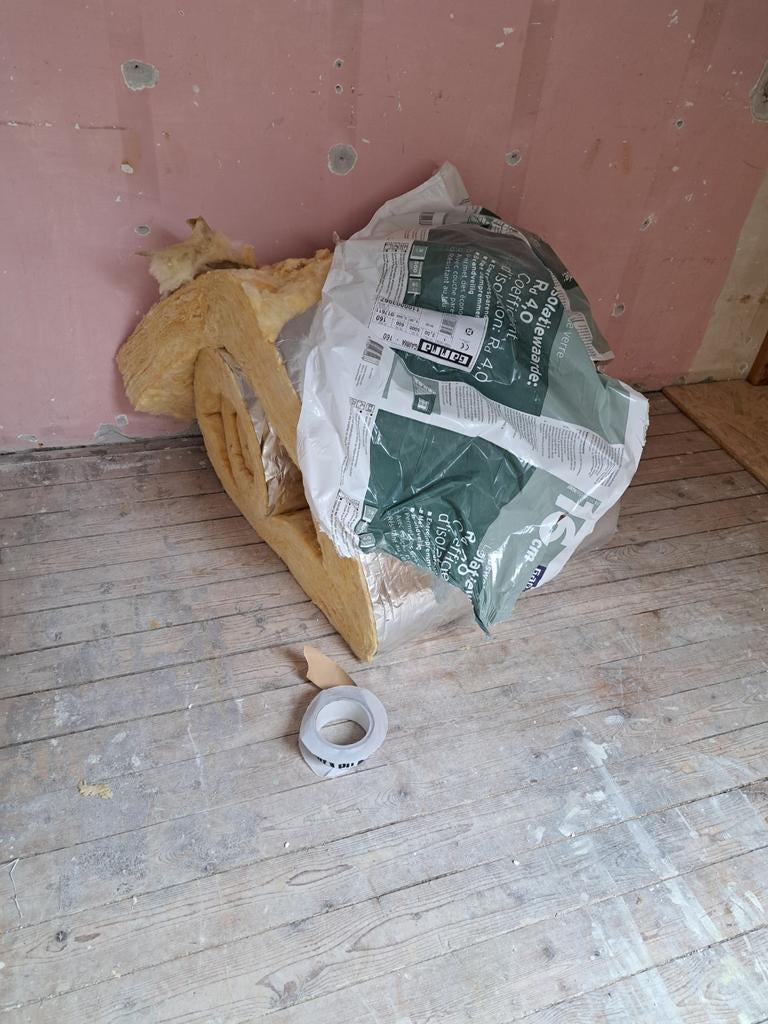 Glaswol isolatie met folie rd 4.0, 16 cm dik, 12 cm of meer, Nieuw, Glaswol, Ophalen