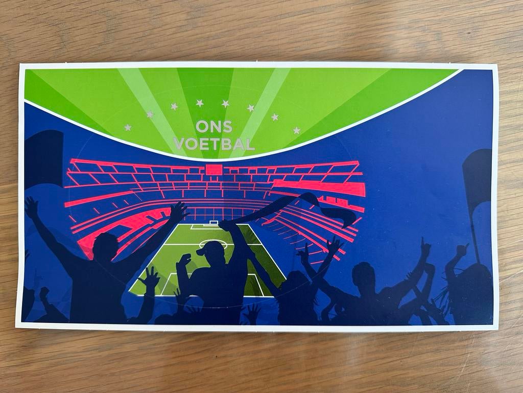 Plus Voetbal plaatsjes XXL sticker ‘ons voetbal’, Ophalen, Nieuw, Overige sporten, Poster, Plaatje of Sticker
