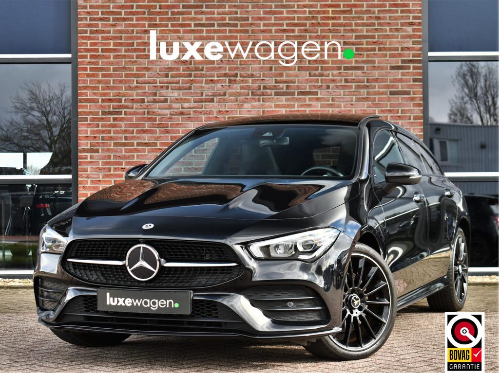 Mercedes-Benz CLA-Klasse Shooting Brake 250 e AMG Pano 360-c, Auto's, Gebruikt, Zwart, 4 cilinders, Leder en Stof