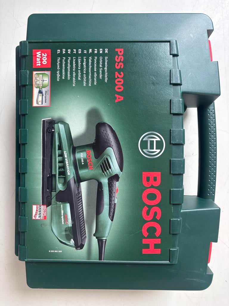 Bosch PSS 200 A vlakschuurmachine, Ophalen, Gebruikt, Minder dan 600 watt, Vlakschuurmachine